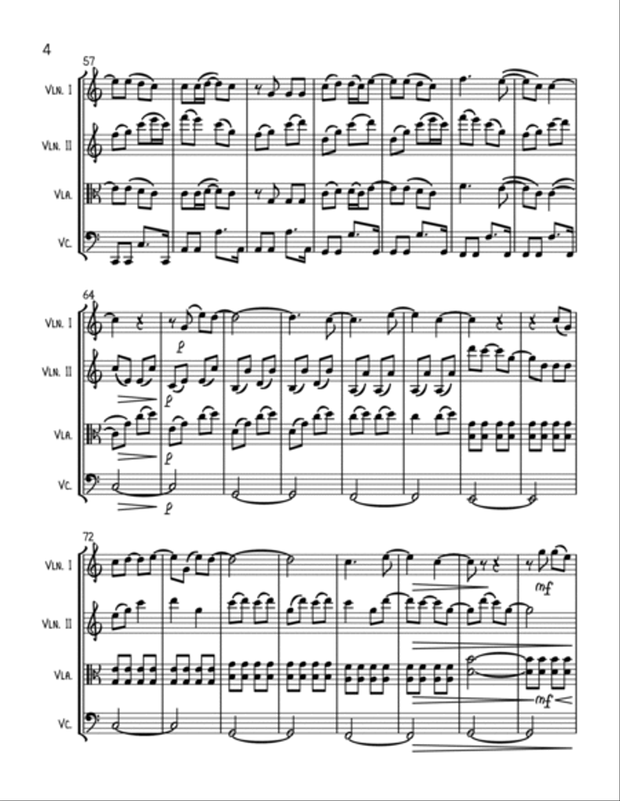 Hoppipolla String Quartet scores gallery preview page 4