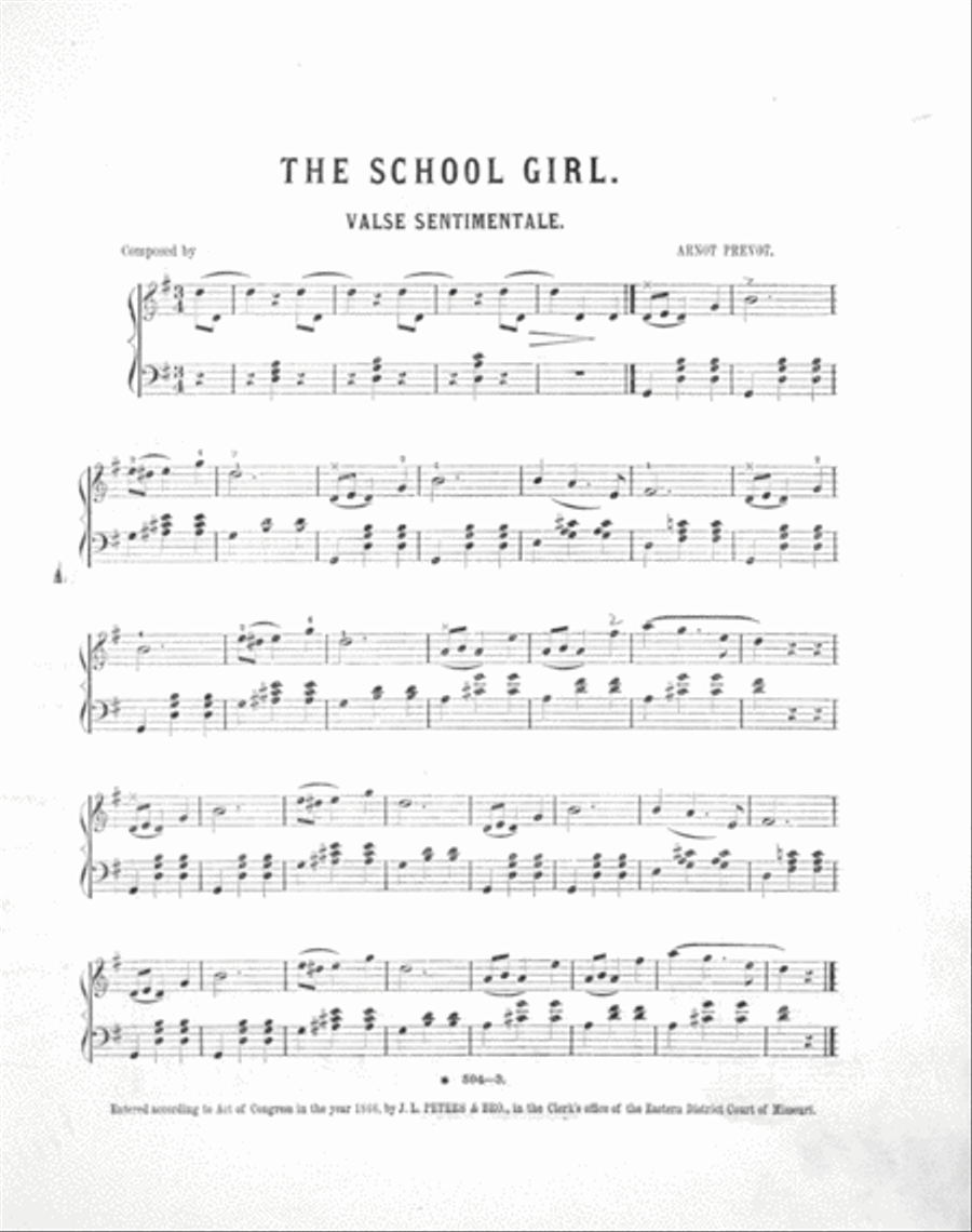 School Girl's Waltz Piano Solo scores gallery preview page 2