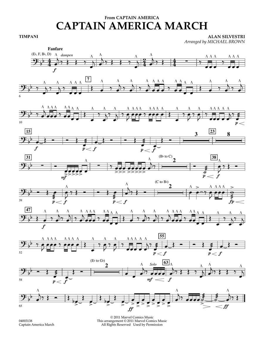 Captain America March - Timpani