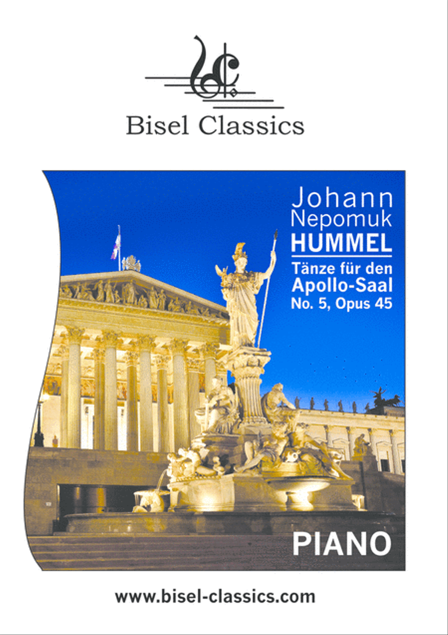 Tanze fur den Apollo-Saal No. 5, Opus 45 Piano Solo scores gallery preview page 1