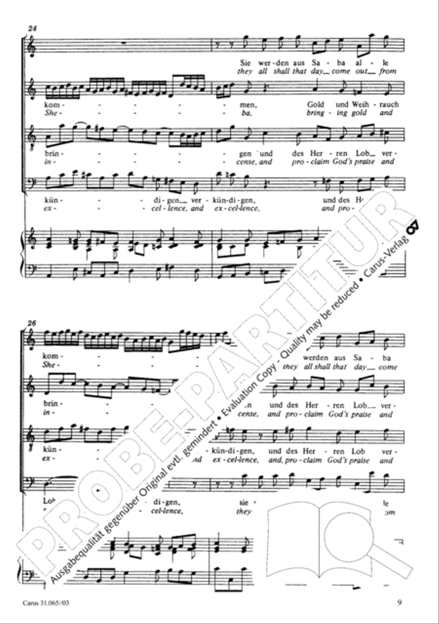 They all shall day come out from Sheba (Sie werden aus Saba alle kommen) TB scores gallery preview page 10