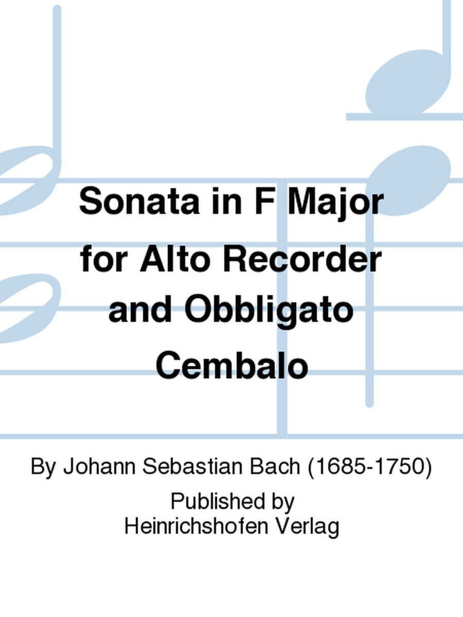 Sonata in F Major for Alto Recorder and Obbligato Cembalo