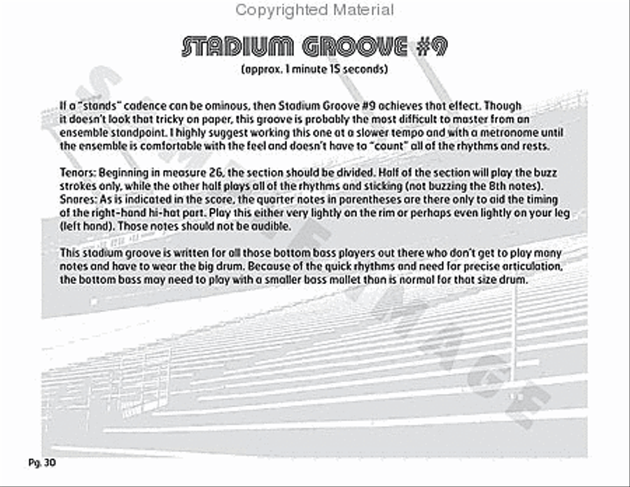 Stadium 54 Percussion scores gallery preview page 37