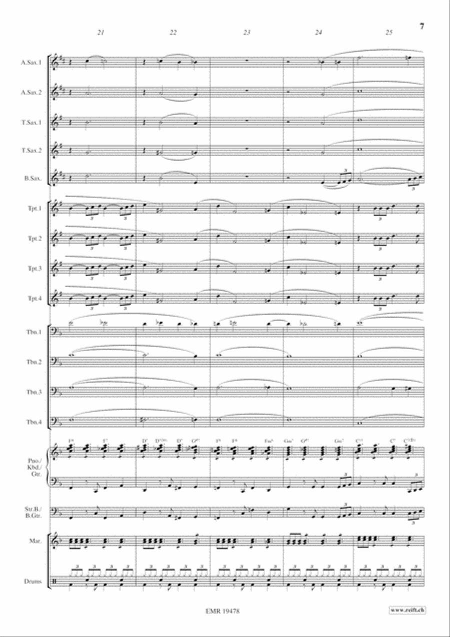 Moonlight Serenade Big Band scores gallery preview page 8