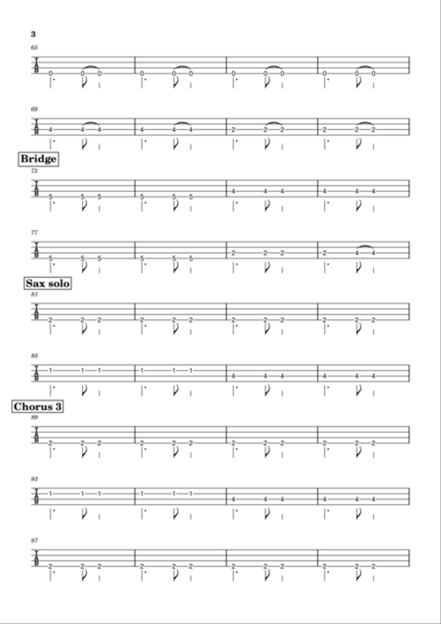 The Best (Simply The Best) Guitar Tablature scores gallery preview page 3