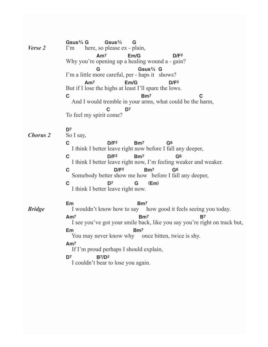 Leave Right Now Leave Right Now Piano scores gallery preview page 2