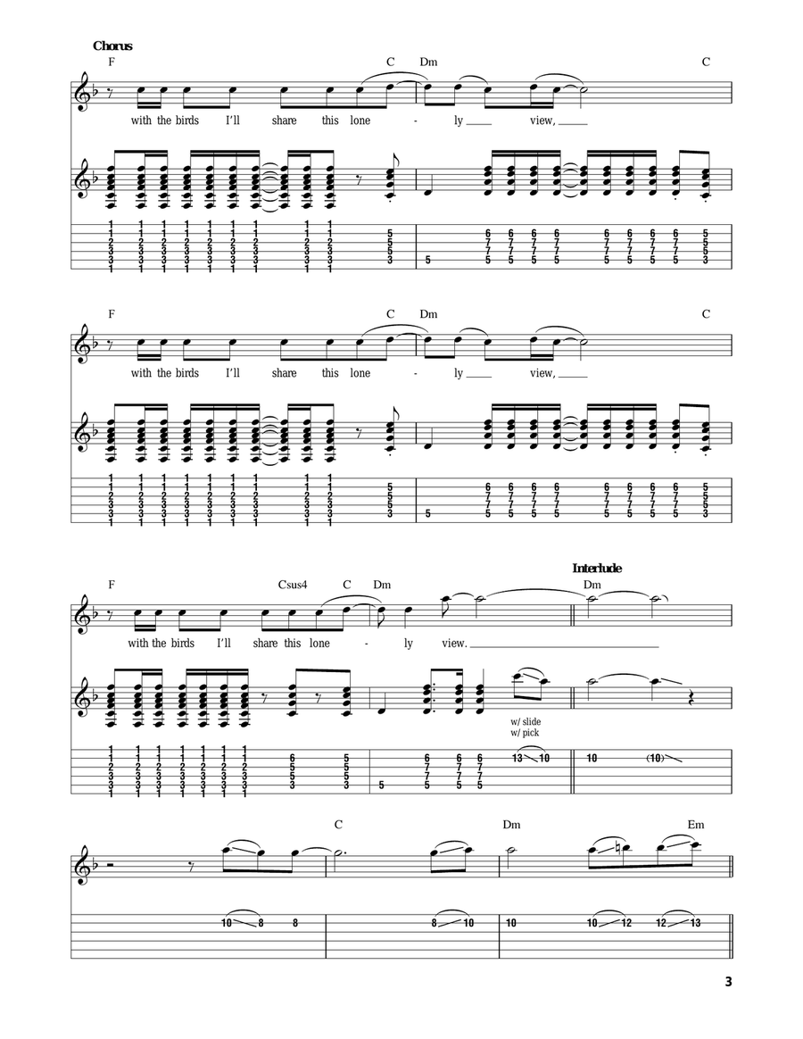 Scar Tissue Scar Tissue Acoustic Guitar scores gallery preview page 3