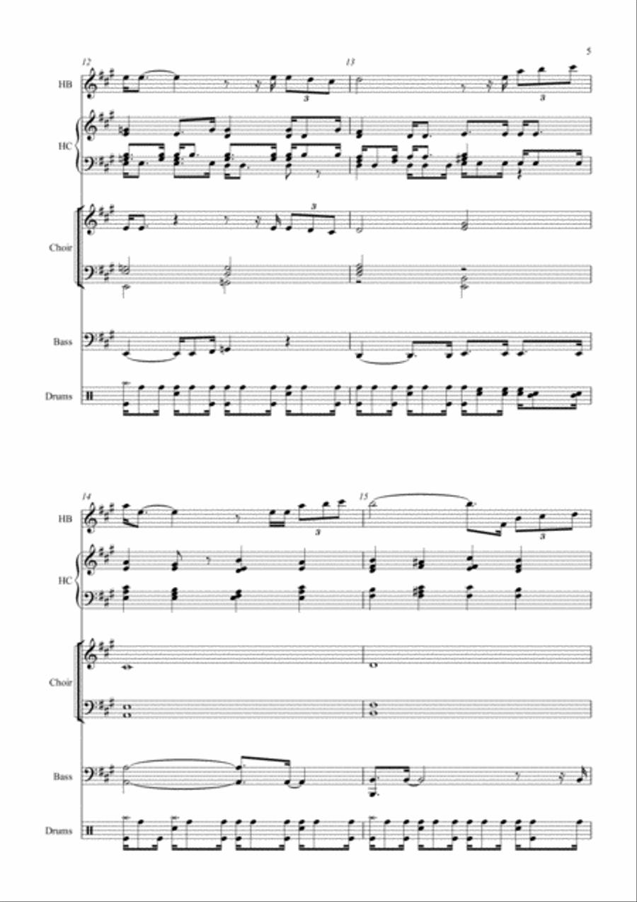 Happy Xmas (war Is Over) Handbell Choir scores gallery preview page 5