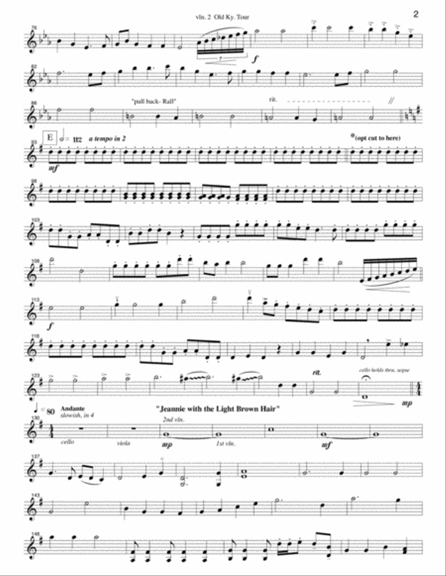 Stephen Foster Revisited (Old Kentucky Home) String Quartet scores gallery preview page 5