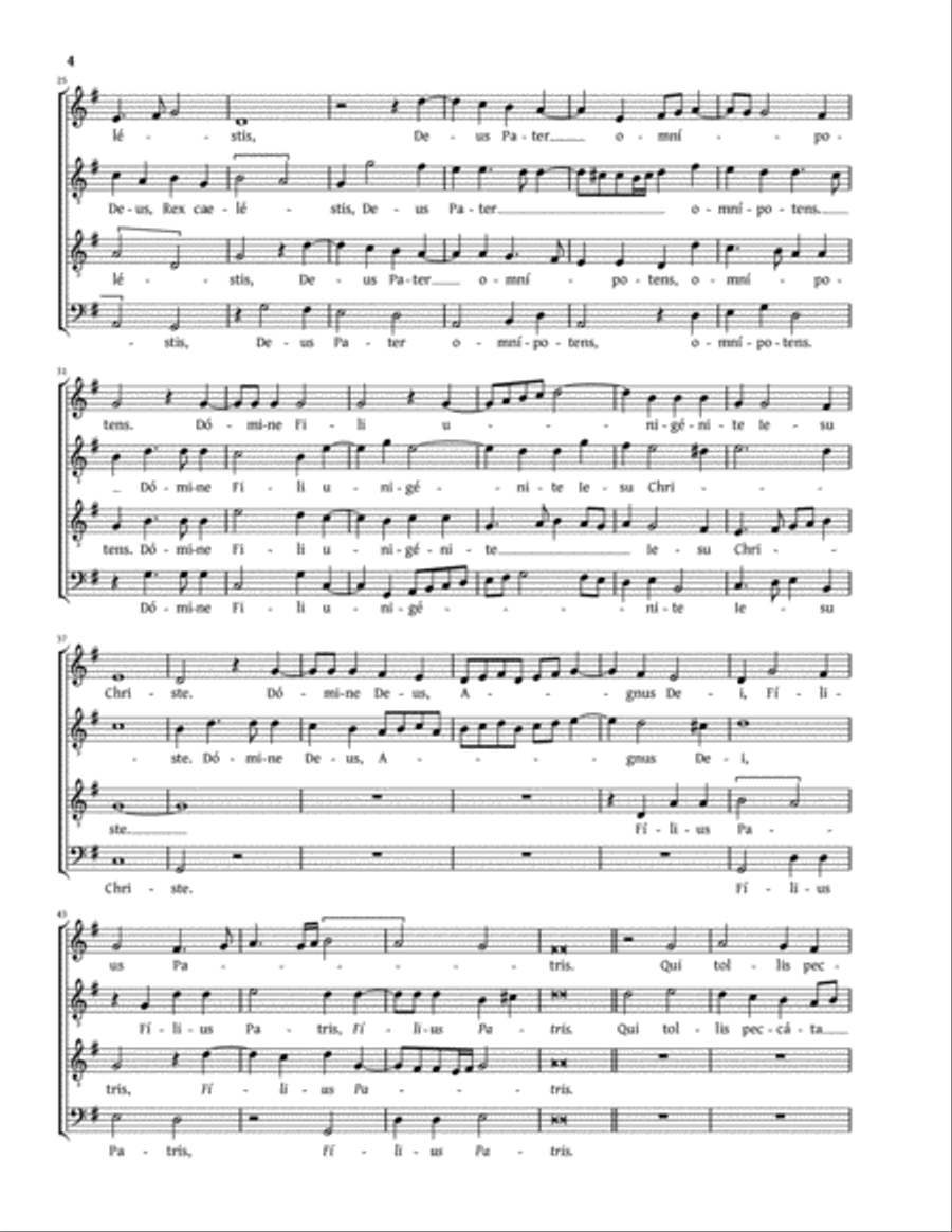 Missa Tu es pastor ovium a 4 (Belli) 4-Part scores gallery preview page 4