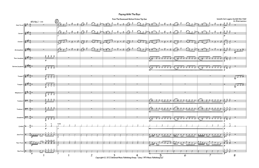 Playing With The Boys Marching Band scores gallery preview page 1