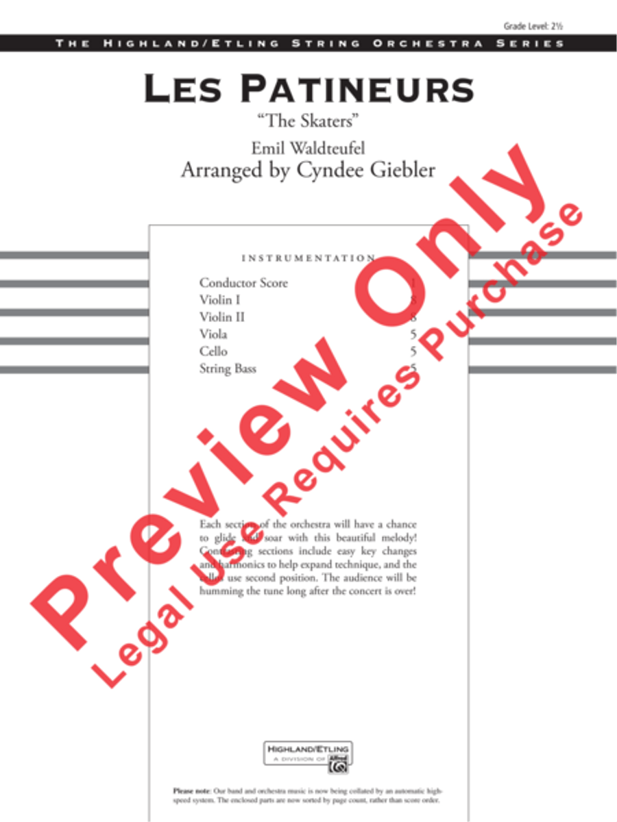 Les Patineurs String Orchestra scores gallery preview page 2