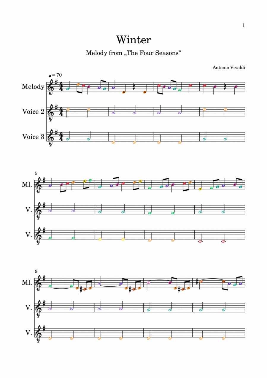 Winter Score and Parts scores gallery preview page 1