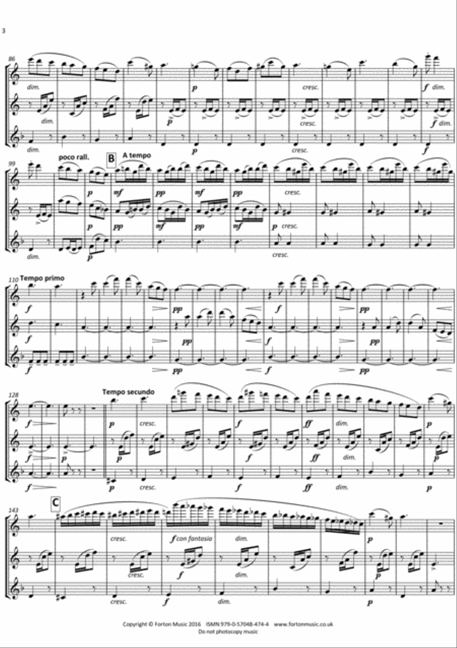 Quatre Morceaux Flute scores gallery preview page 4