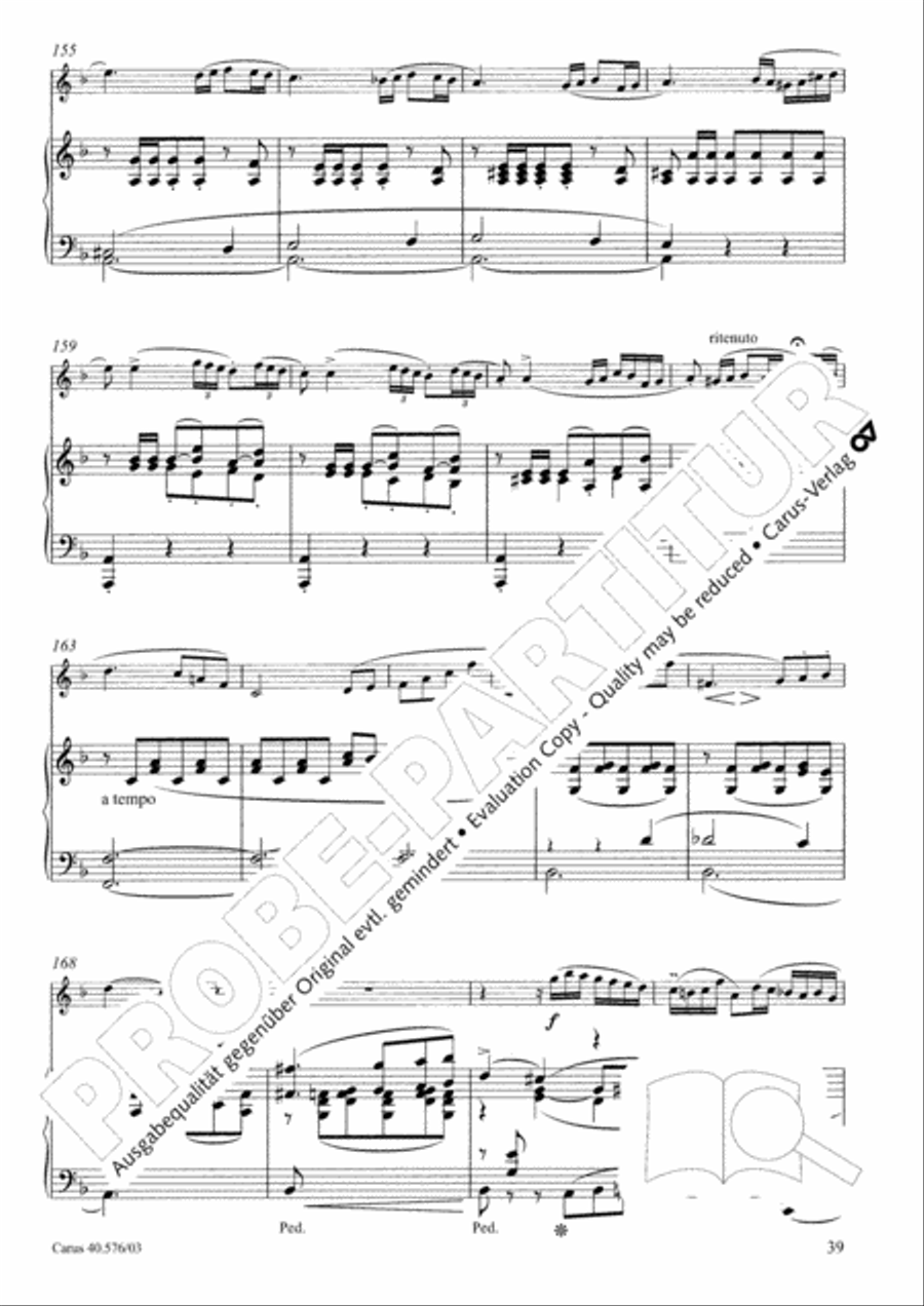 Oboe Concerto in A minor (Concerto per Oboe ed Orchestra in a) Clarinet scores gallery preview page 40