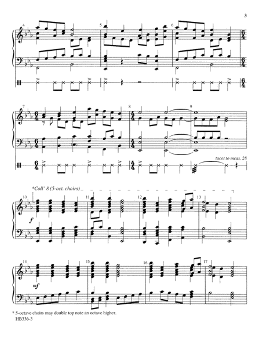 Two Peaceful Benedictions 4-Octaves scores gallery preview page 3