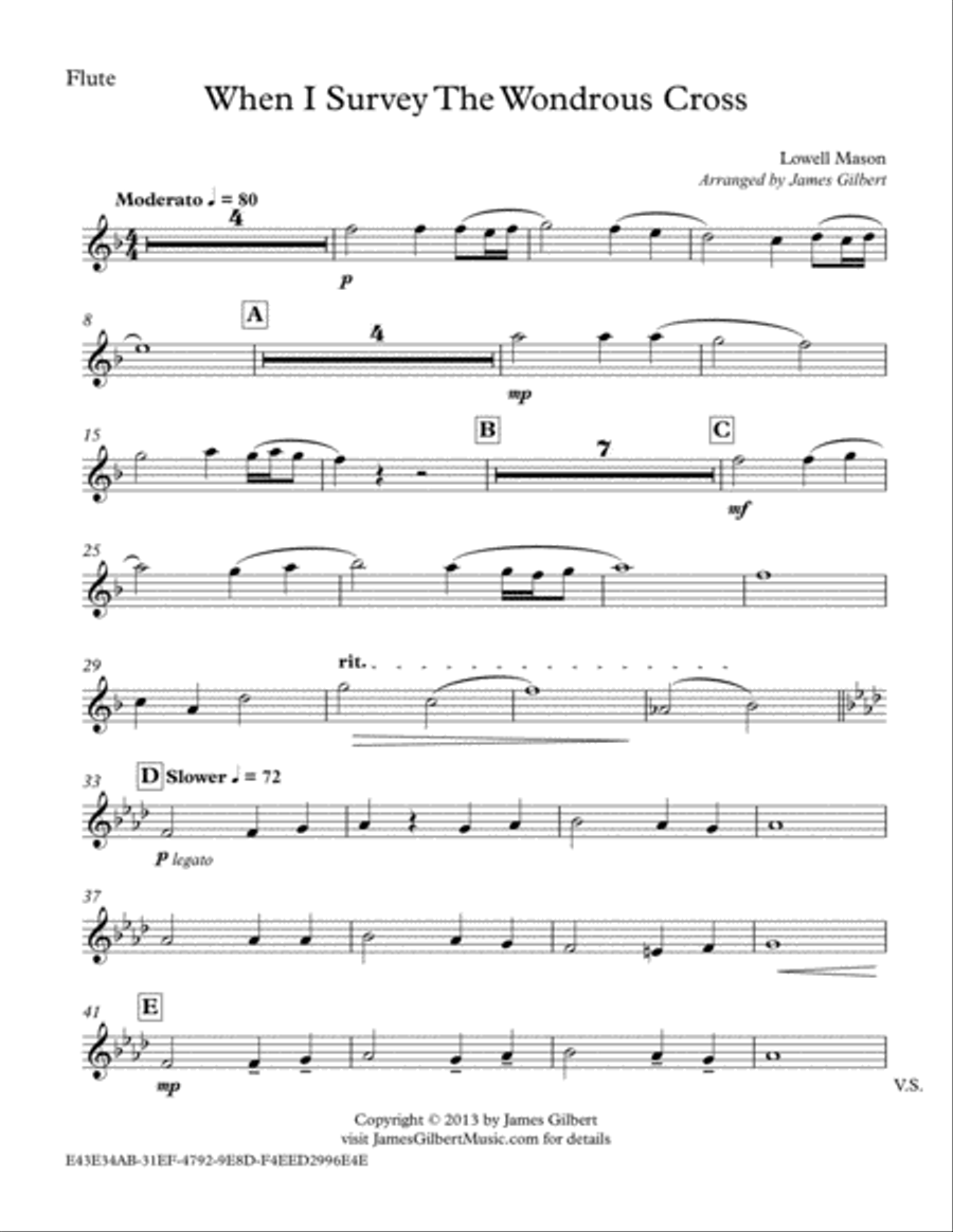 When I Survey The Wondrous Cross Woodwind Quintet scores gallery preview page 5