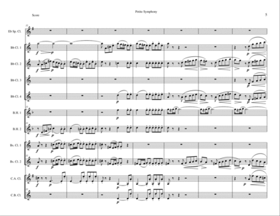 Petite Symphony Petite Symphony Woodwind Ensemble scores gallery preview page 5