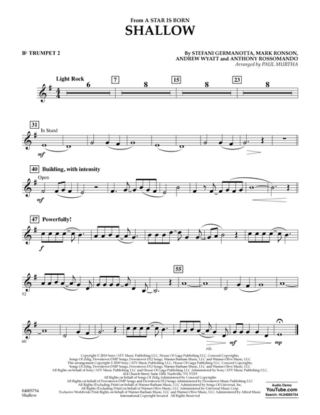 Shallow (from A Star Is Born) (arr. Paul Murtha) - Bb Trumpet 2