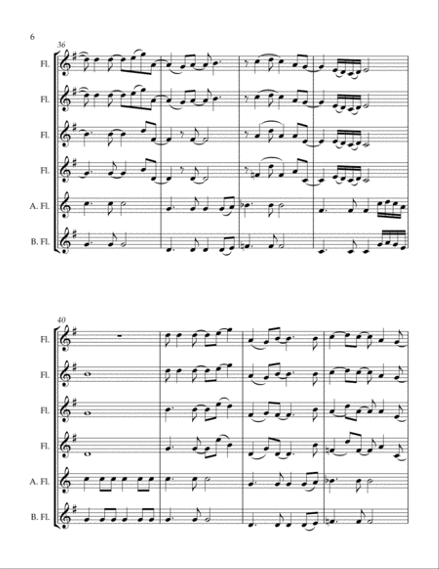 Fat Old Sun Flute Solo scores gallery preview page 6