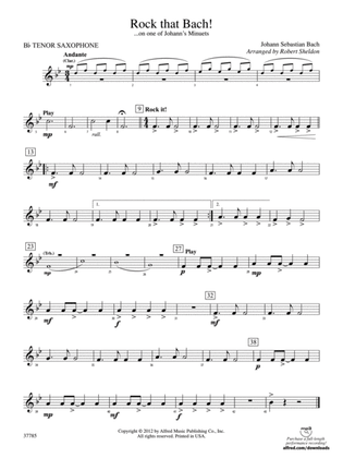 Rock That Bach!: B-flat Tenor Saxophone