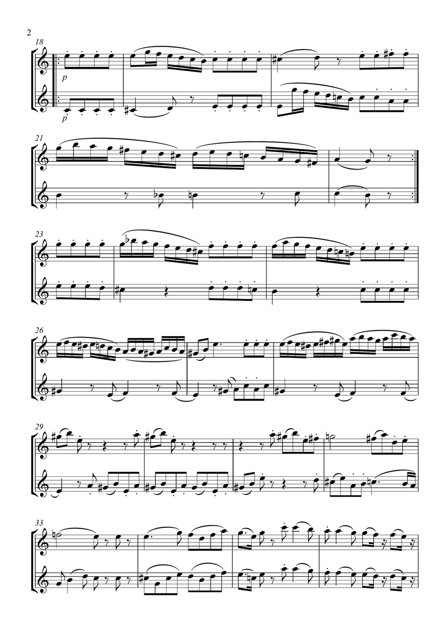Eine Kleine Nachtmusik – Romanze: Flute Duet Flute Duet scores gallery preview page 2