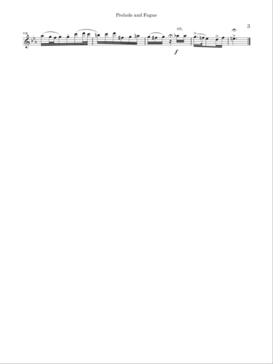 Prelude and Fugue for woodwind trio (flute, oboe, Bb clarinet) Woodwind Trio scores gallery preview page 6