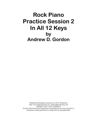 Book cover for Rock Piano Practice Session 2 in All 12 Keys