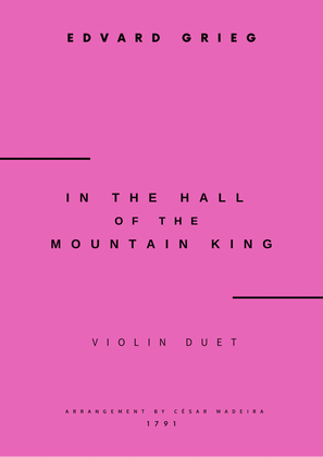 Book cover for In The Hall Of The Mountain King - Violin Duet (Full Score and Parts)