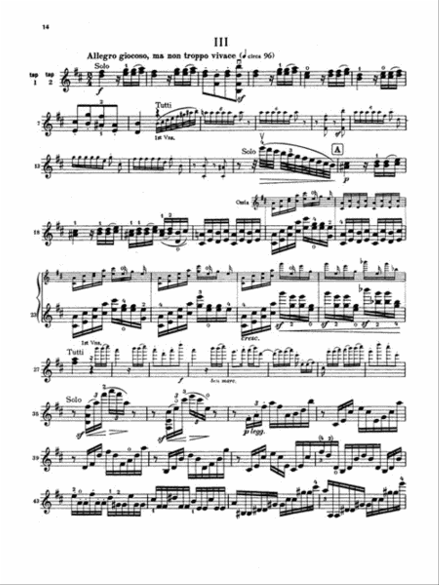 Brahms – Violin Concerto in D Major, Op. 77 Violin Solo scores gallery preview page 4