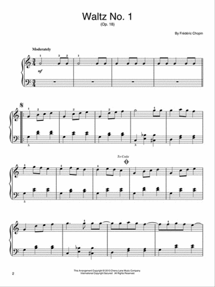 Chopin Waltzes for Easy Piano Easy Piano scores gallery preview page 3