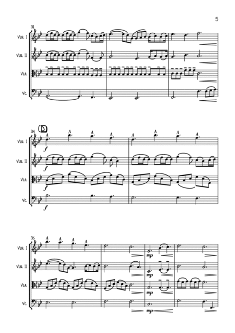 A Thousand Years String Quartet scores gallery preview page 5