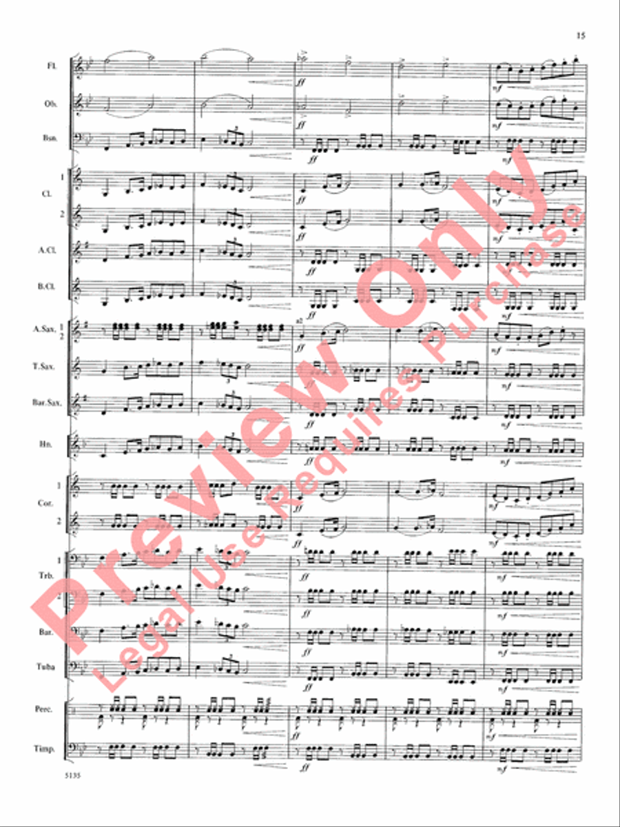Procession of the Sardar Concert Band scores gallery preview page 16