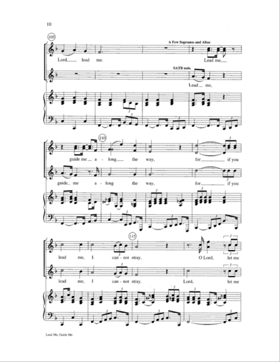 Lead Me, Guide Me 4-Part scores gallery preview page 10