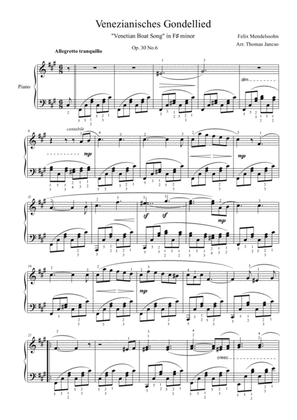 Venetianisches Gondellied Op.30 No.6