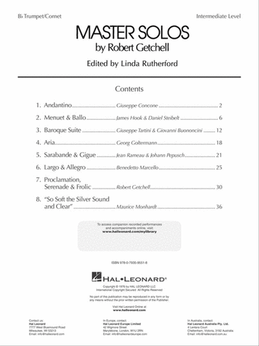 Master Solos Intermediate Level – Trumpet Trumpet Solo scores gallery preview page 3