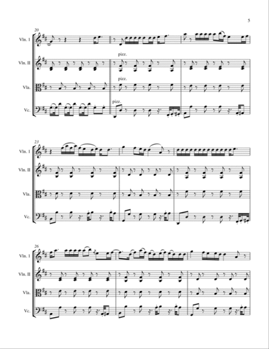 I'm Yours String Quartet scores gallery preview page 6