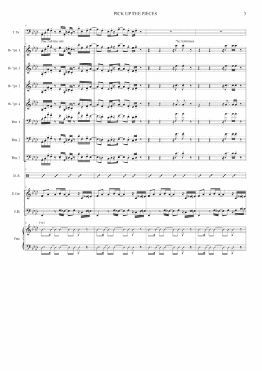 Pick Up The Pieces Pick Up The Pieces Large Ensemble scores gallery preview page 3