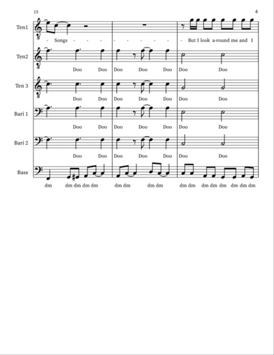 Silly Love Songs Choir scores gallery preview page 4