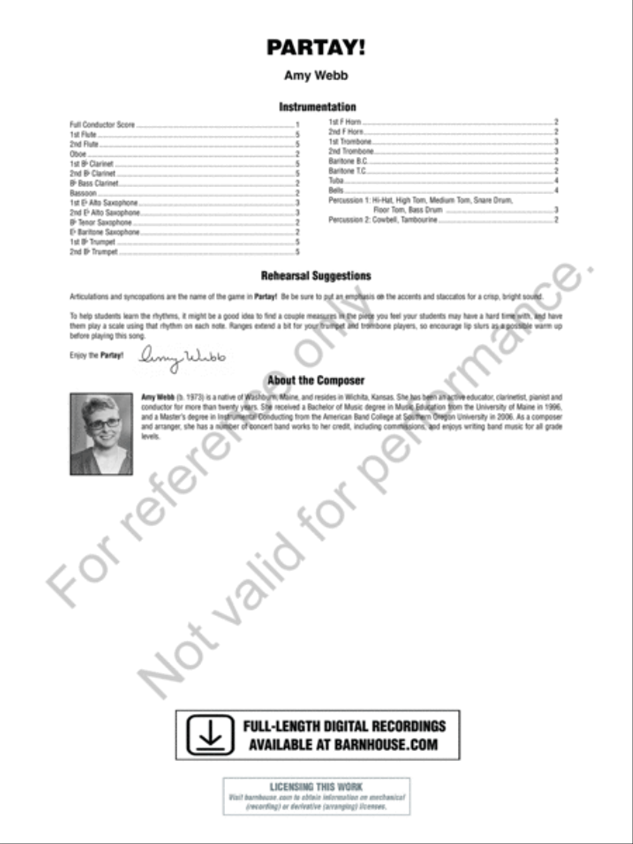 Partay! Concert Band scores gallery preview page 3