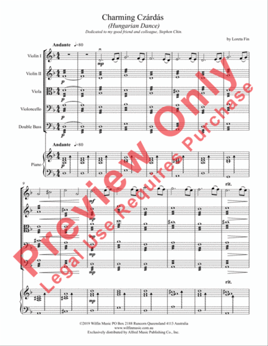 Charming Czárdás String Orchestra scores gallery preview page 4