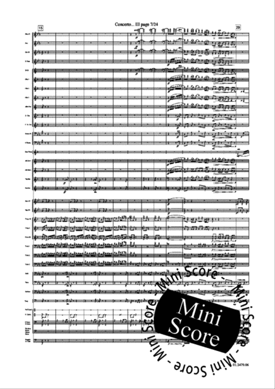 Concerto for Trumpet part 4 and 5 Concert Band scores gallery preview page 11
