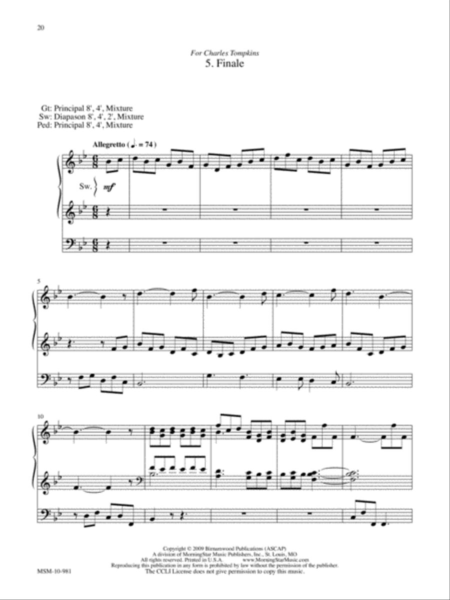 Suite for Organ Suite for Organ Organ Solo scores gallery preview page 7