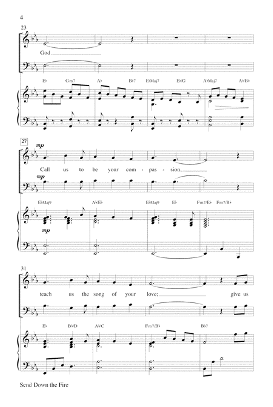 Send Down the Fire Choir scores gallery preview page 4