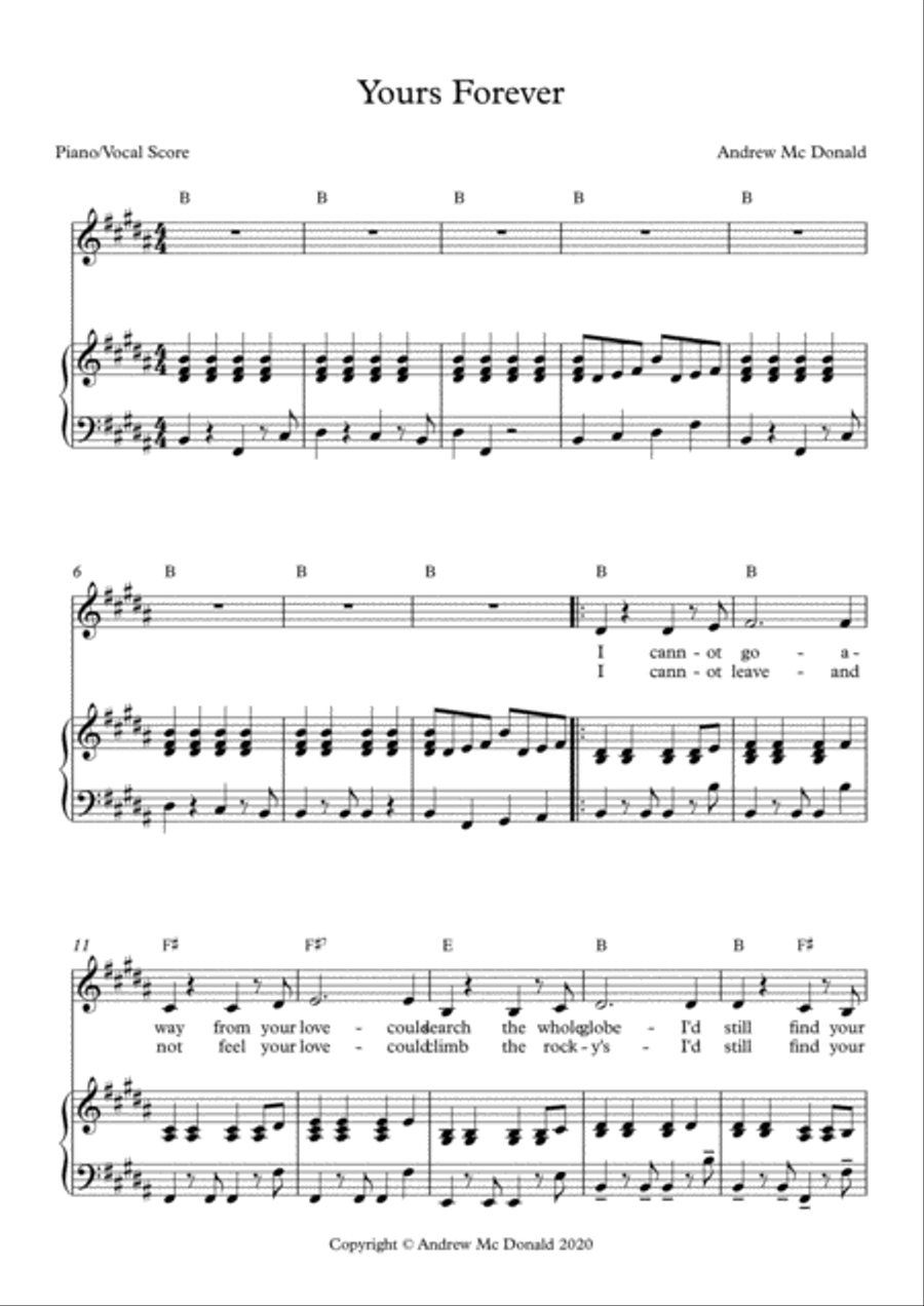 Yours Forever Yours Forever Voice scores gallery preview page 2