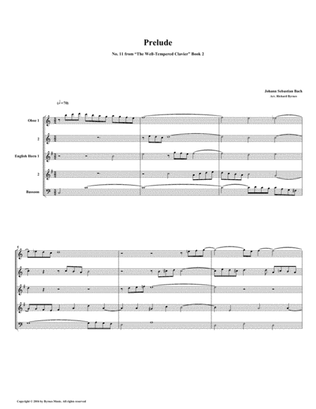 Prelude 11 from Well-Tempered Clavier, Book 2 (Double Reed Quintet)
