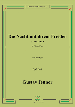 Book cover for Jenner-Die Nacht mit ihrem Frieden,in A flat Major,Op.2 No.1