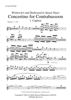 Barton Cummings: Concertino for contrabassoon and concert band, 1st and 2nd flute part