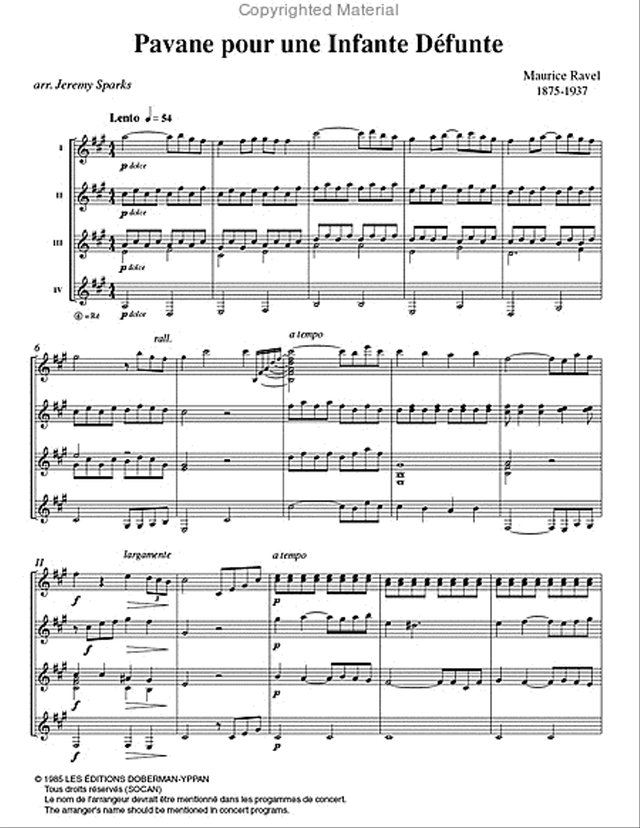 Pavane et Laideronnette Guitar Ensemble scores gallery preview page 2