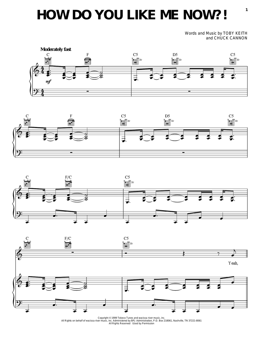 How Do You Like Me Now?! Acoustic Guitar scores gallery preview page 1